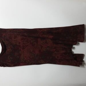 ♥️Reposh♥️ J. Jill Red Trumpet Maxi Skirt Asymmetrical Casual